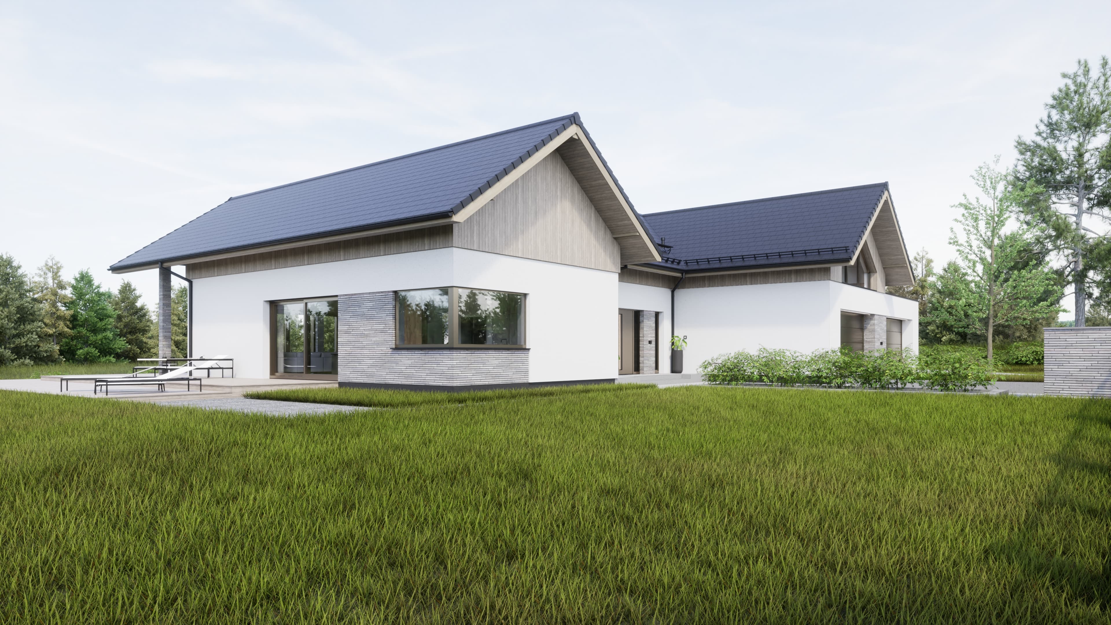 garden-facing elevation