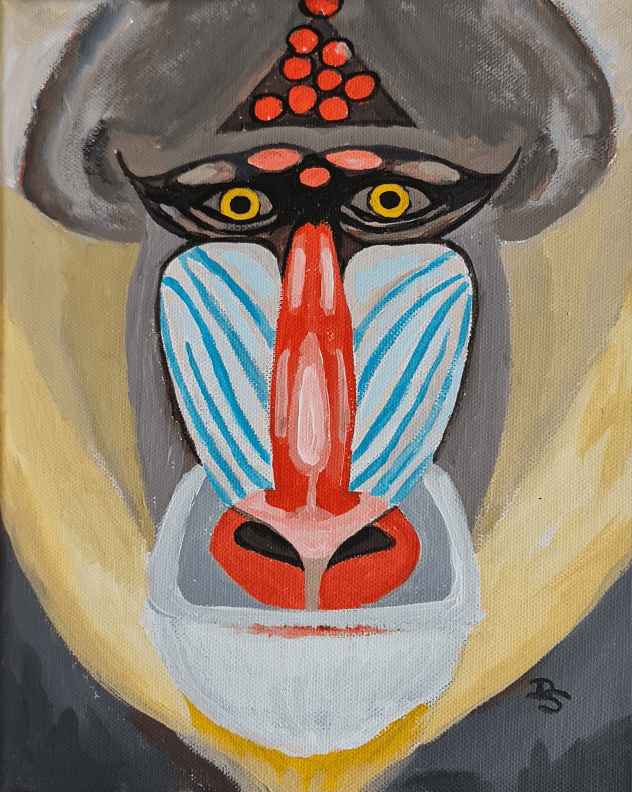 Mandrill and Fruit