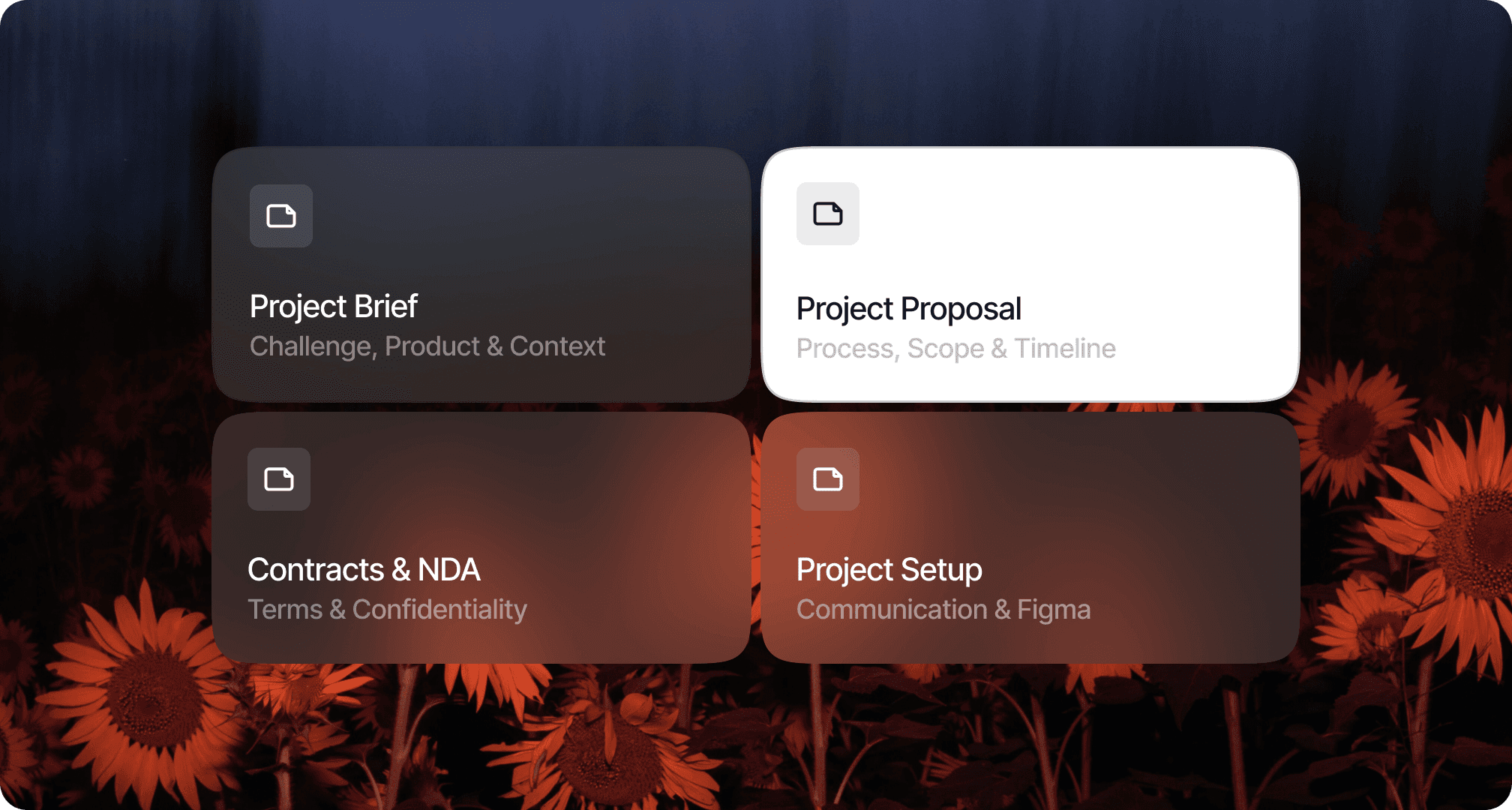 Product design project kickoff process illustration