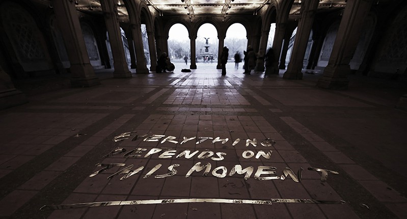 Typography quotes layout outdoors