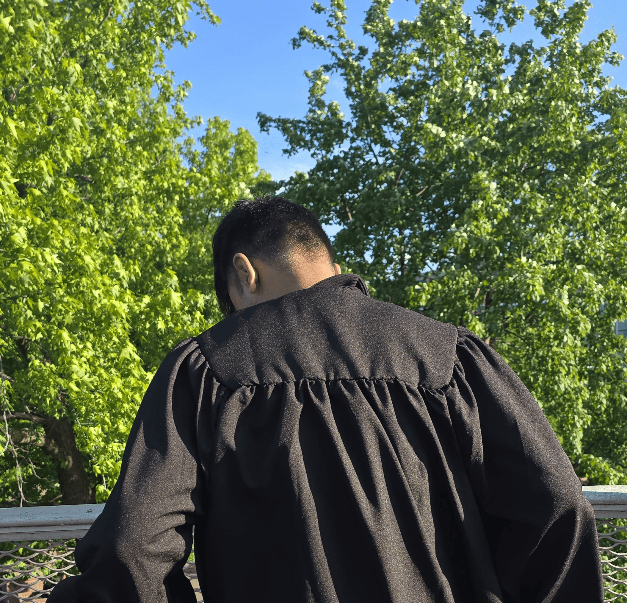 An image of me wearing a hood