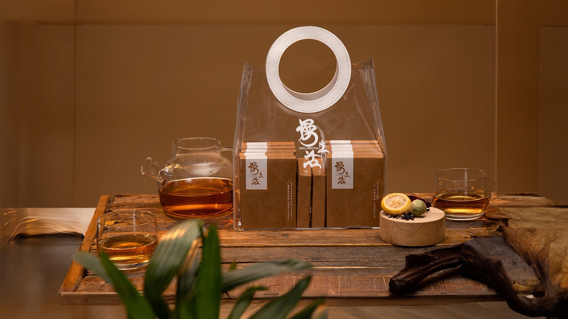 A small, dark flask is nestled among twigs and leaves on a forest floor, with a muted, mysterious ambiance.