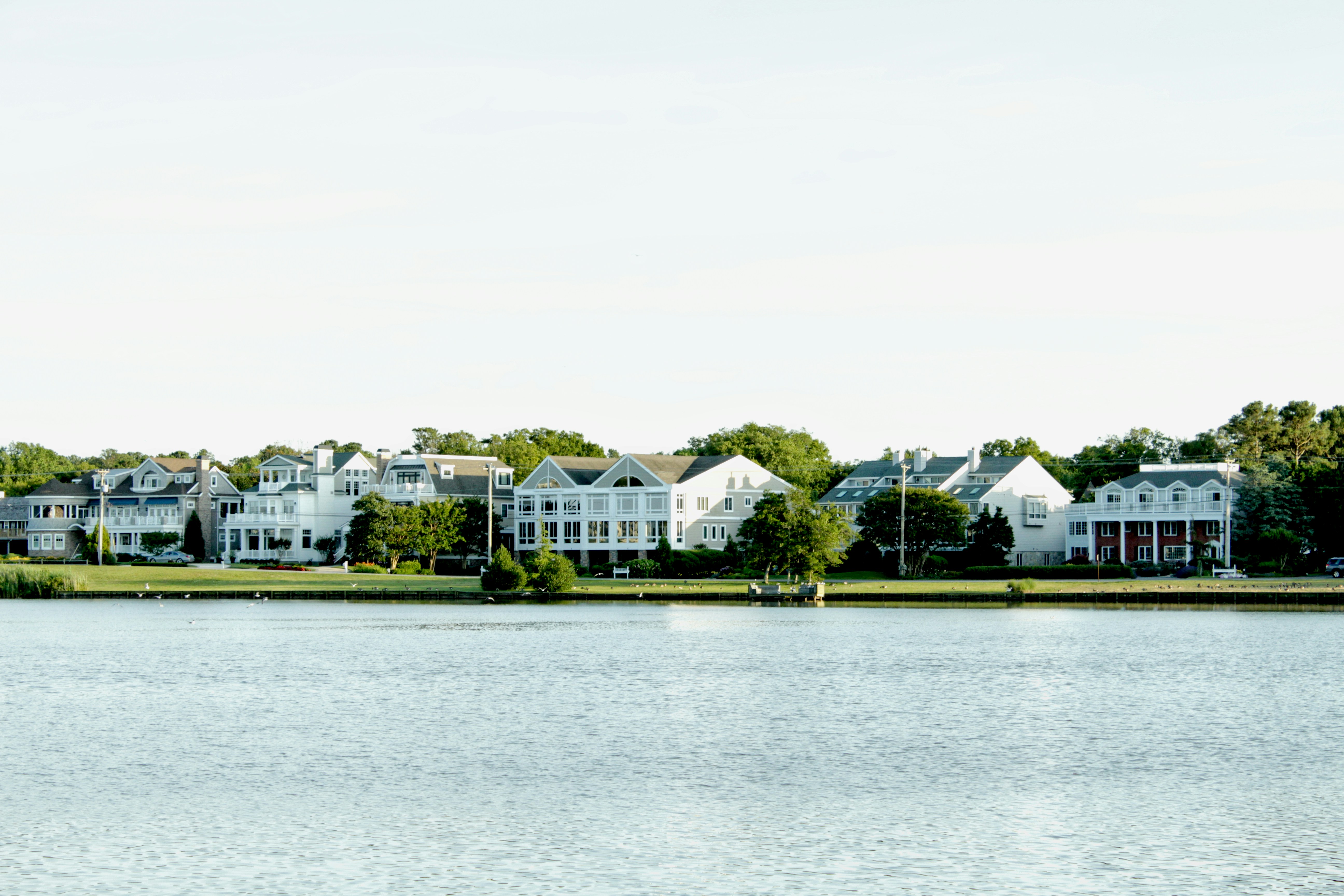Houses by the lake in Delaware