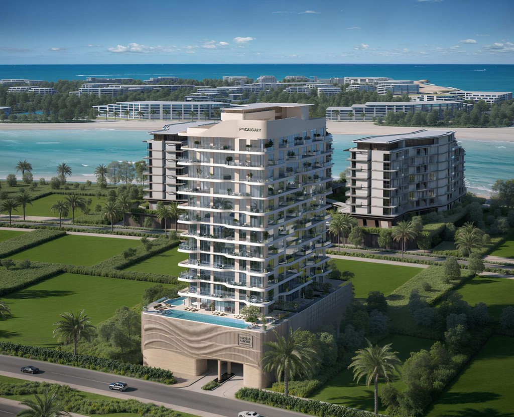 Calgary Properties showcasing a sleek design, pool, and balcony for relaxation.