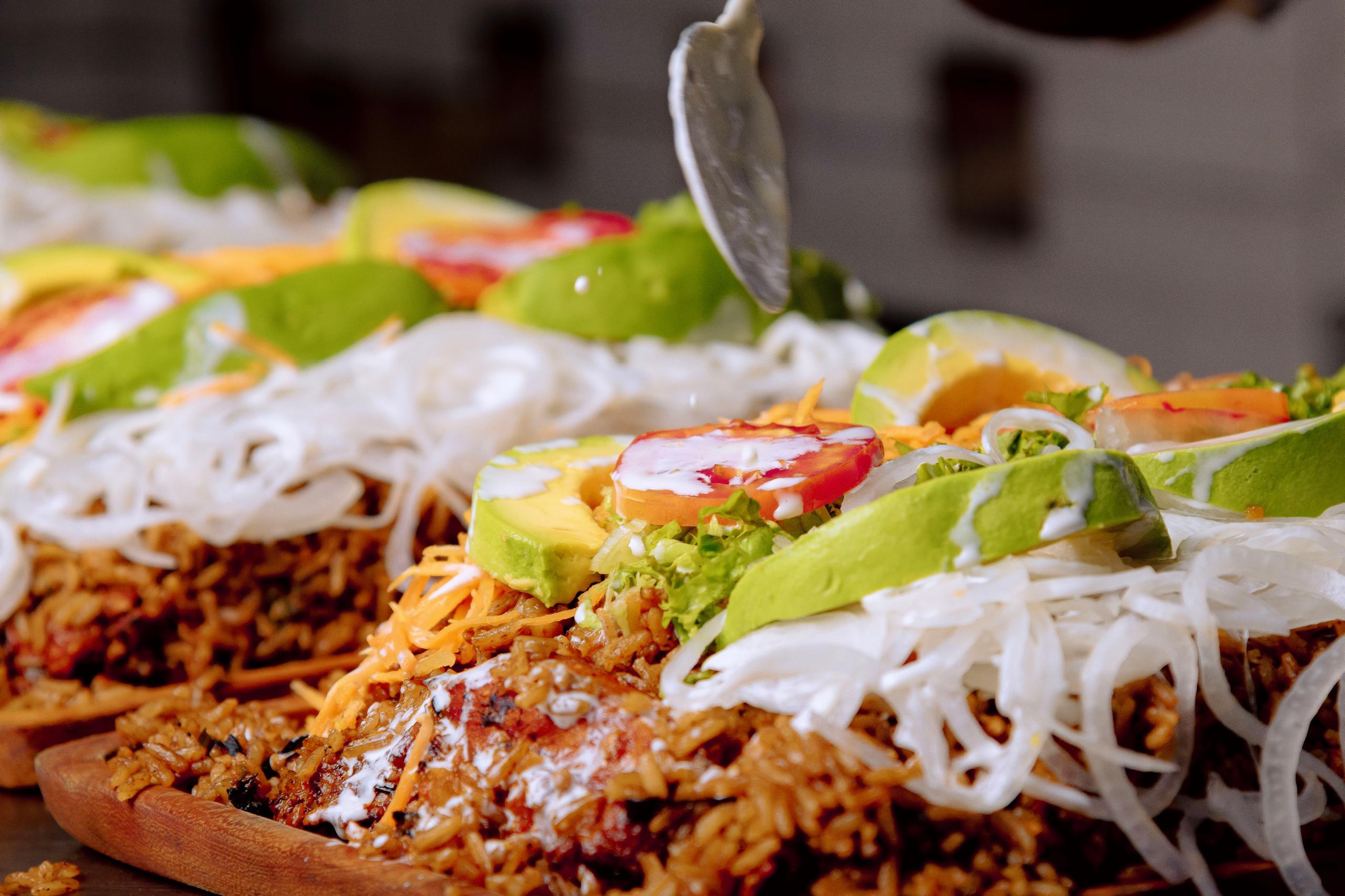 Pilau with Salad on Top