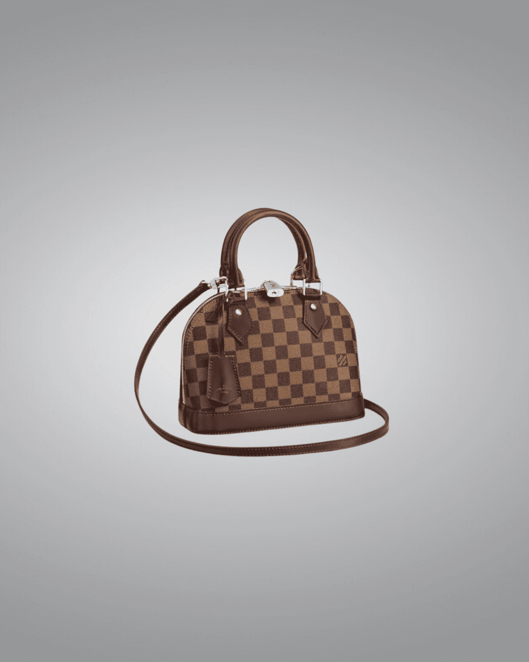 LV Alma BB in Damier Ebene color Red