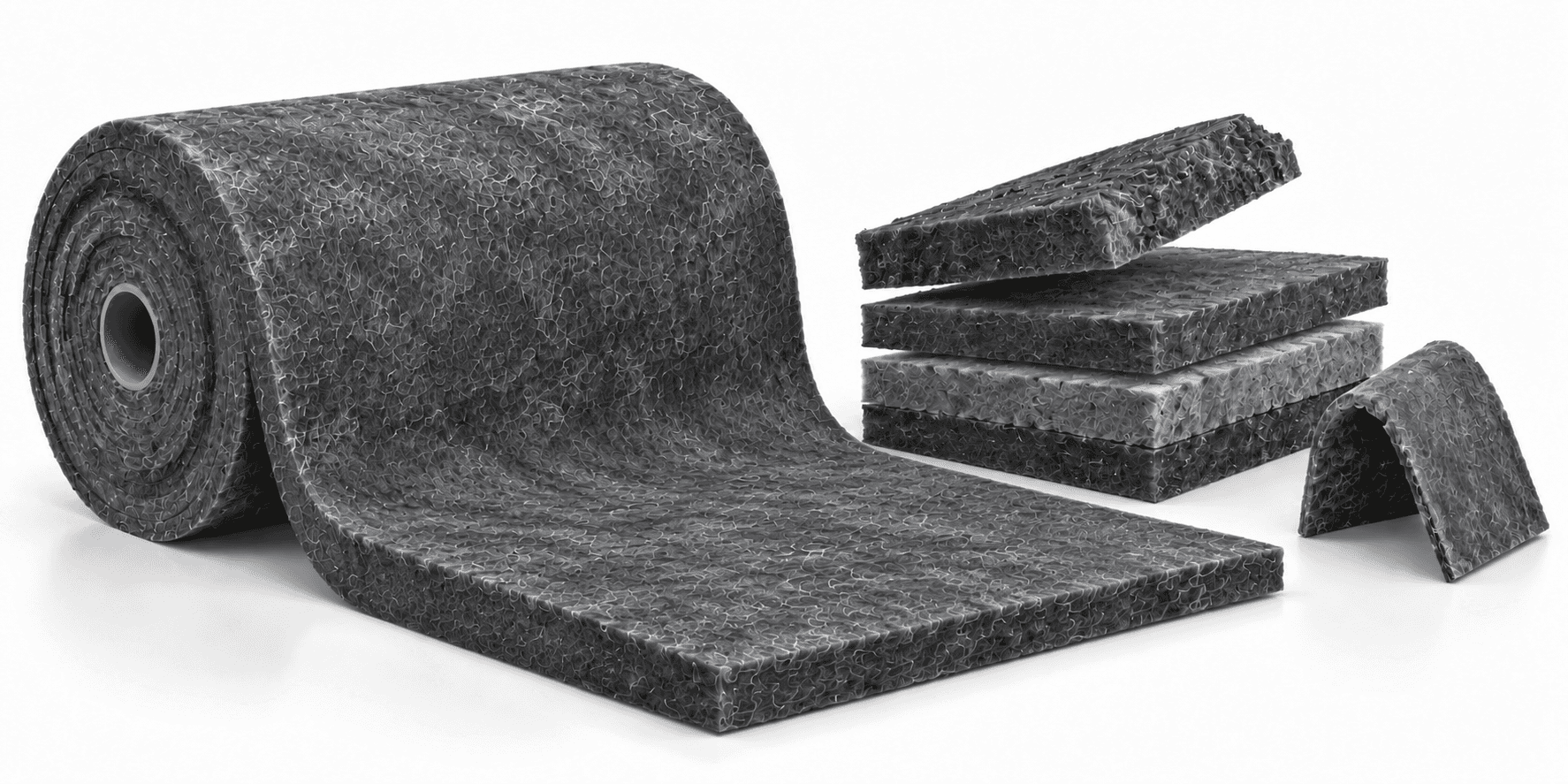 Automotive acoustic insulation materials