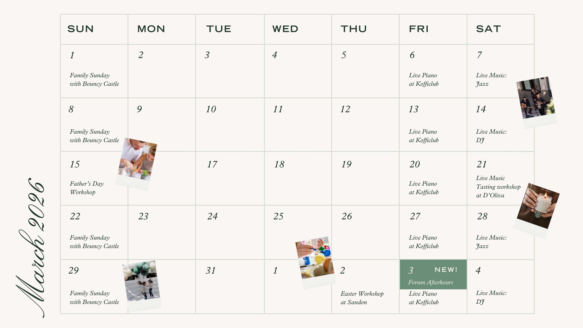 Forum events calendar