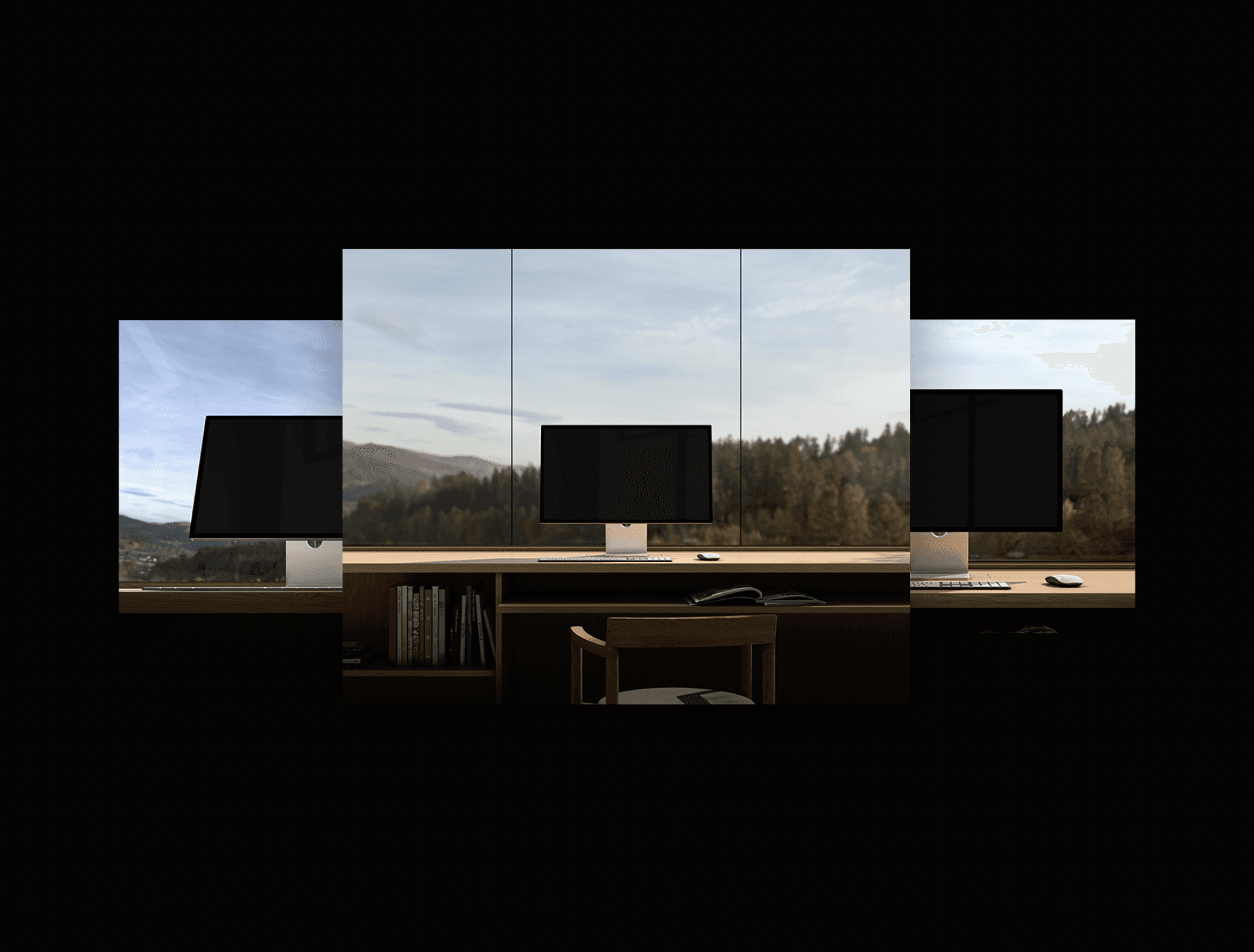 Willow dawn desktop SaaS UI mockup in a warm interior workspace
