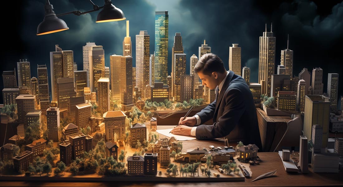 Een vastgoedbeheerder stel een MJOP op