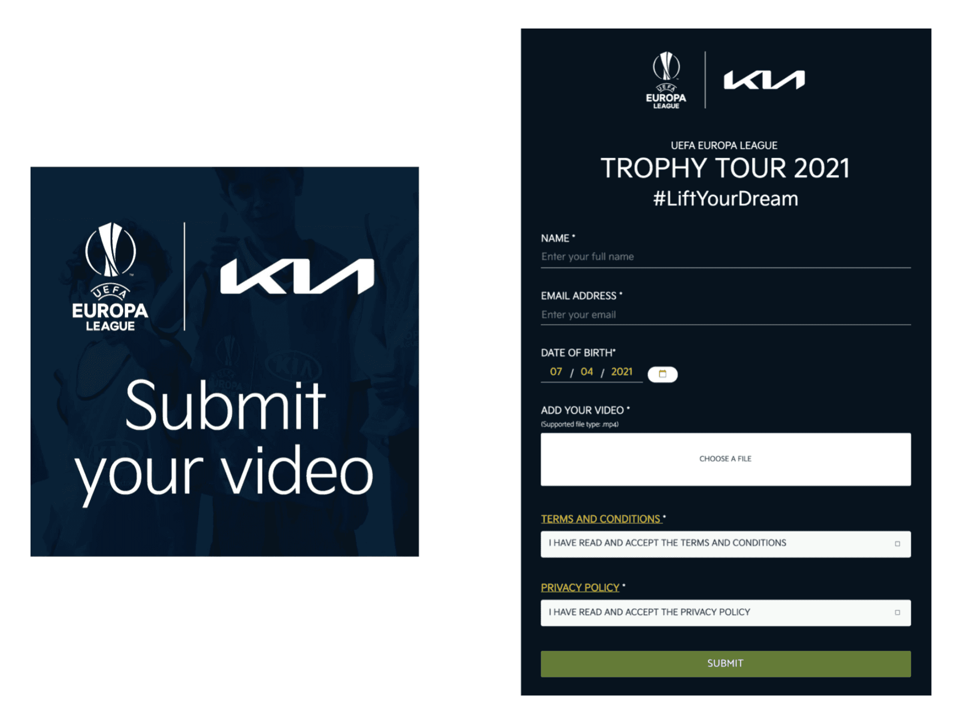UEFA Europa League Trophy Tour fan content hub with curated fan stories