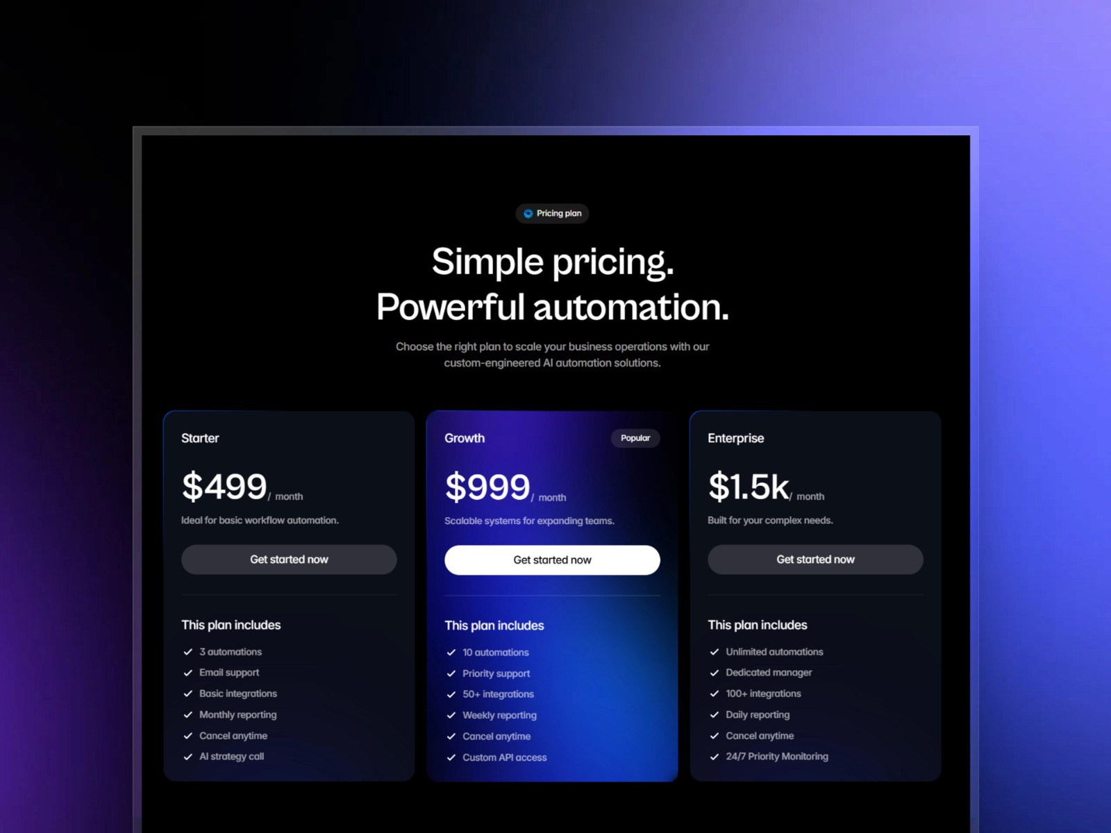 Nodeflow — 高级暗黑现代 AI 机构落地页设计灵感
