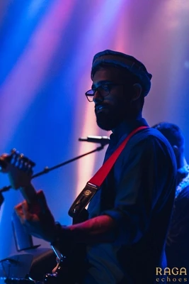 artist singing on stage