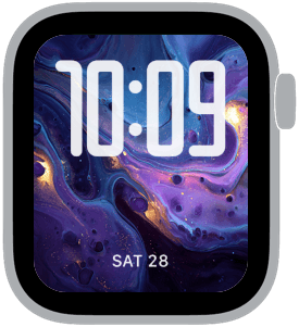 chromatic drift Apple Watch face preview 3 featuring abstract, gradient, and modern.