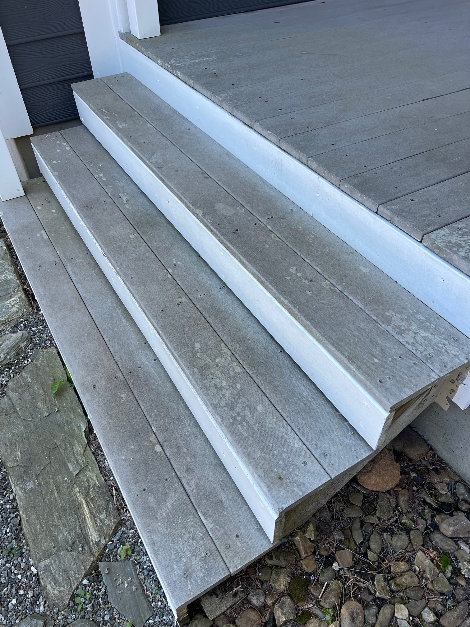Before composite deck cleaning