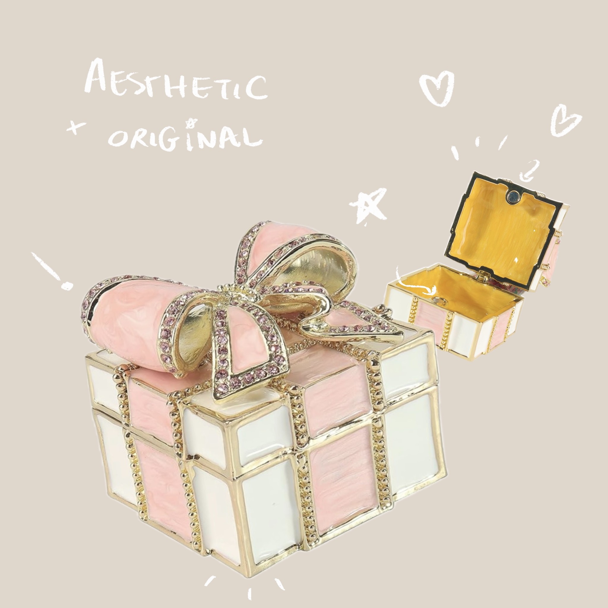 Decorative ceramic storage box, perfect for organizing small items like jewelry, hair accessories, or coins. Stylish and multifunctional, it fits perfectly in any room.