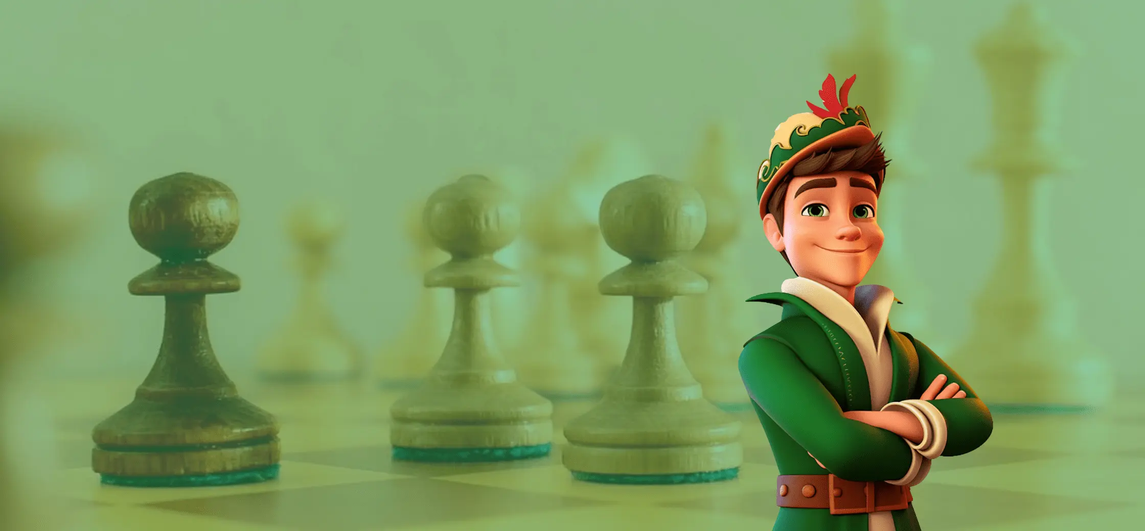 L'avatar di Federico Maccari, CEO dell'azienda su uno sfondo di una scacchiera da gioco