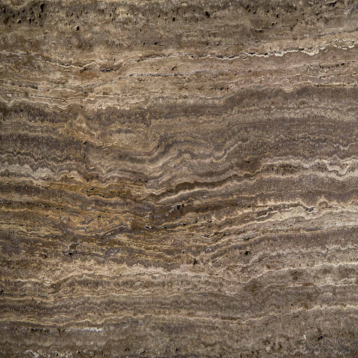 Travertin Oberfläche braun grau Maserung