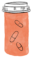 Illustration of a prescription pill bottle
