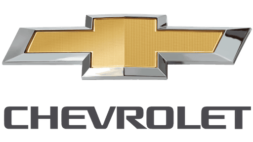 The image displays the Chevrolet logo, featuring a gold bowtie emblem outlined in chrome, with the brand name "Chevrolet" written in bold, uppercase letters beneath it.