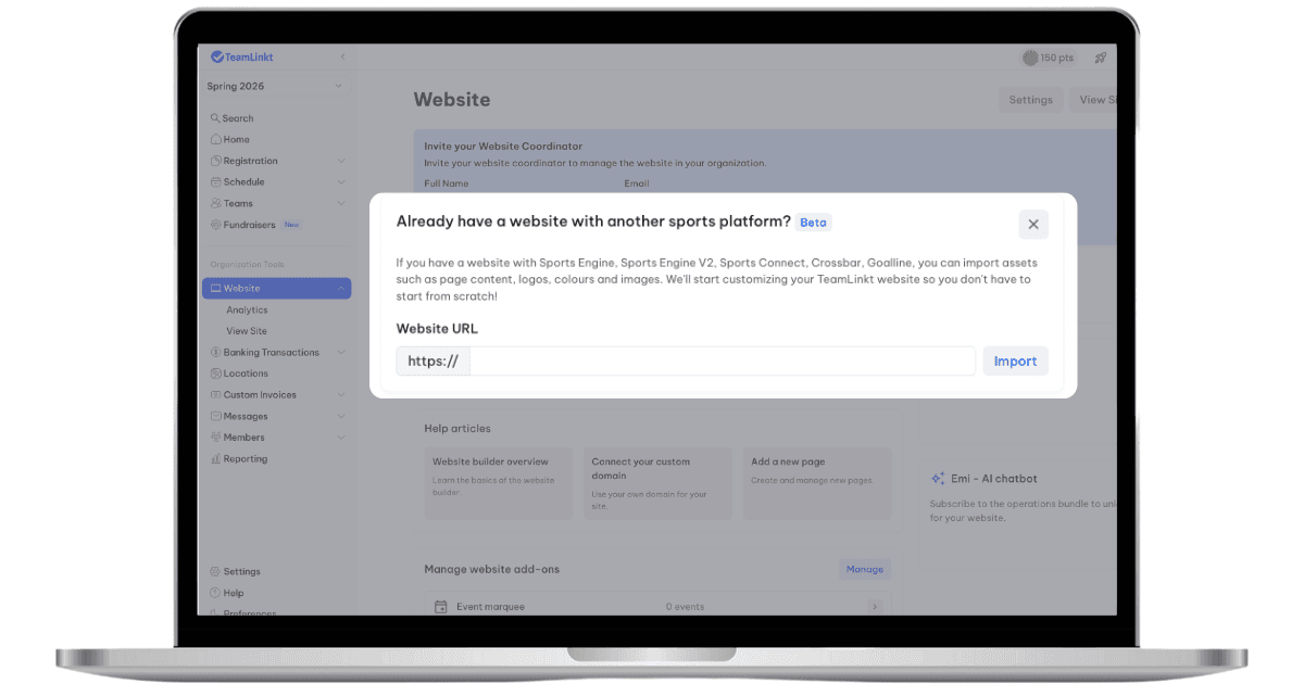 TeamLinkt Website Importer