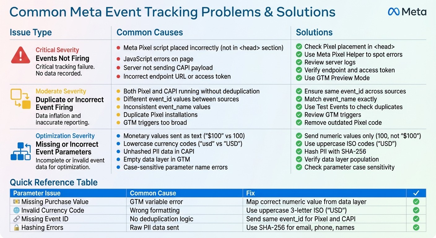 Common Meta Event Tracking Issues and Solutions