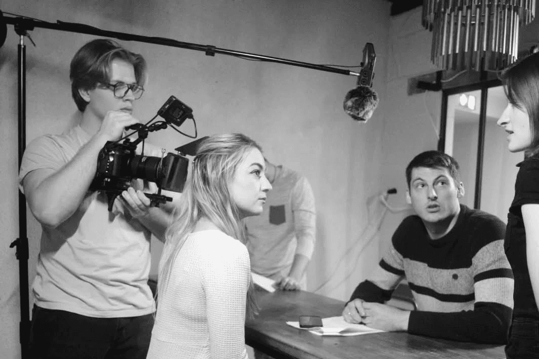 a woman with flowers