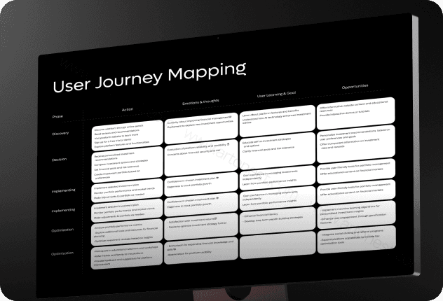 Artonest-design user journey mapping for optimized UX