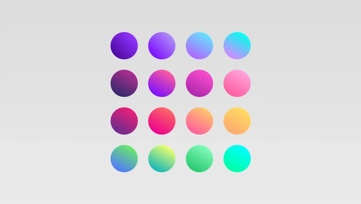 colour gradient circles against plain grey background