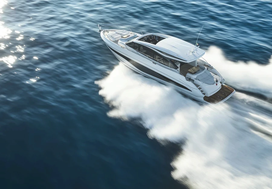The Princess V65 underway