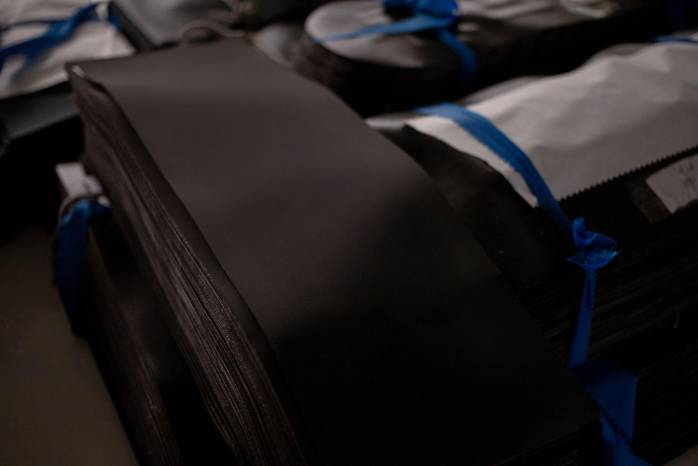 Detail shot: cut panels for backpack