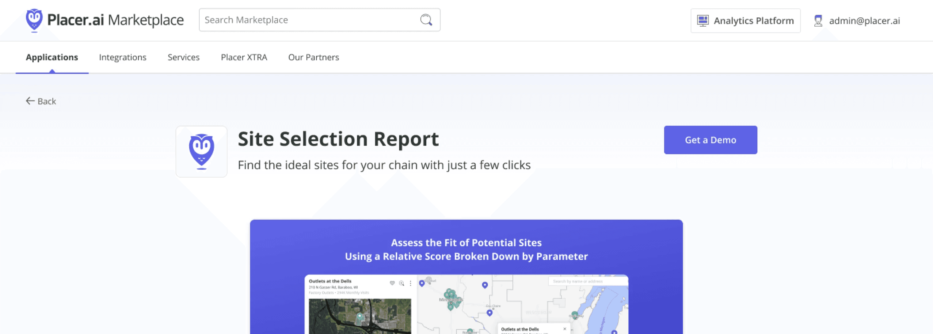 Image of the new Marketplace listings page design