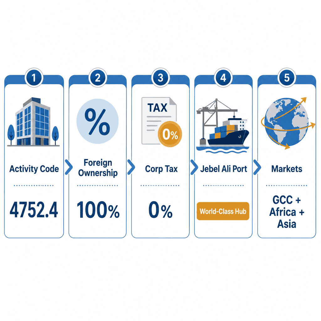Infographic: Apply for a Cement Products Trading License in Dubai
