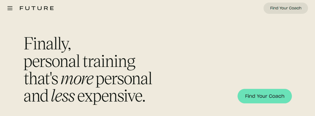 Future: Best App for Personal Training