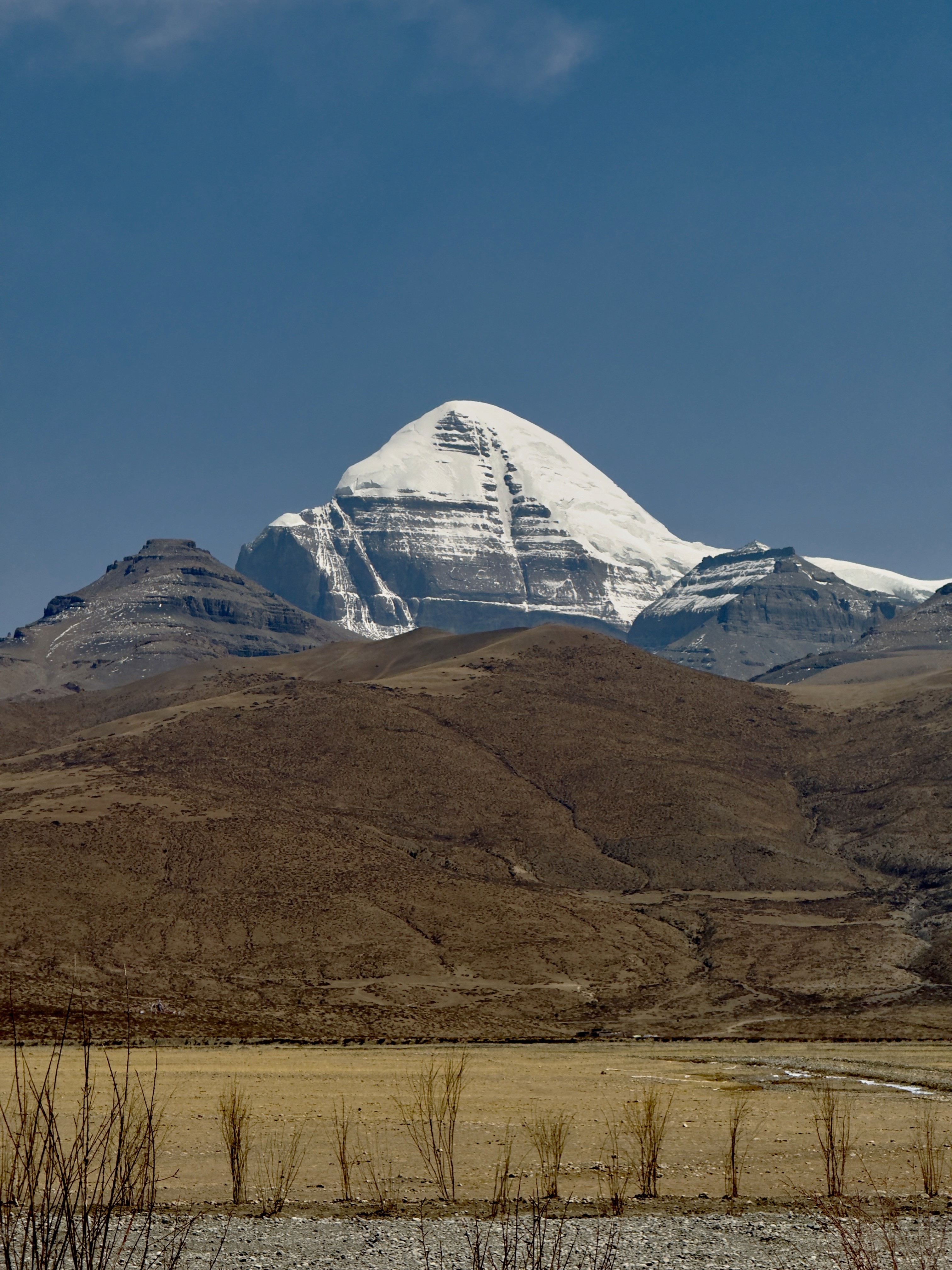 woman looking up at a concrete building