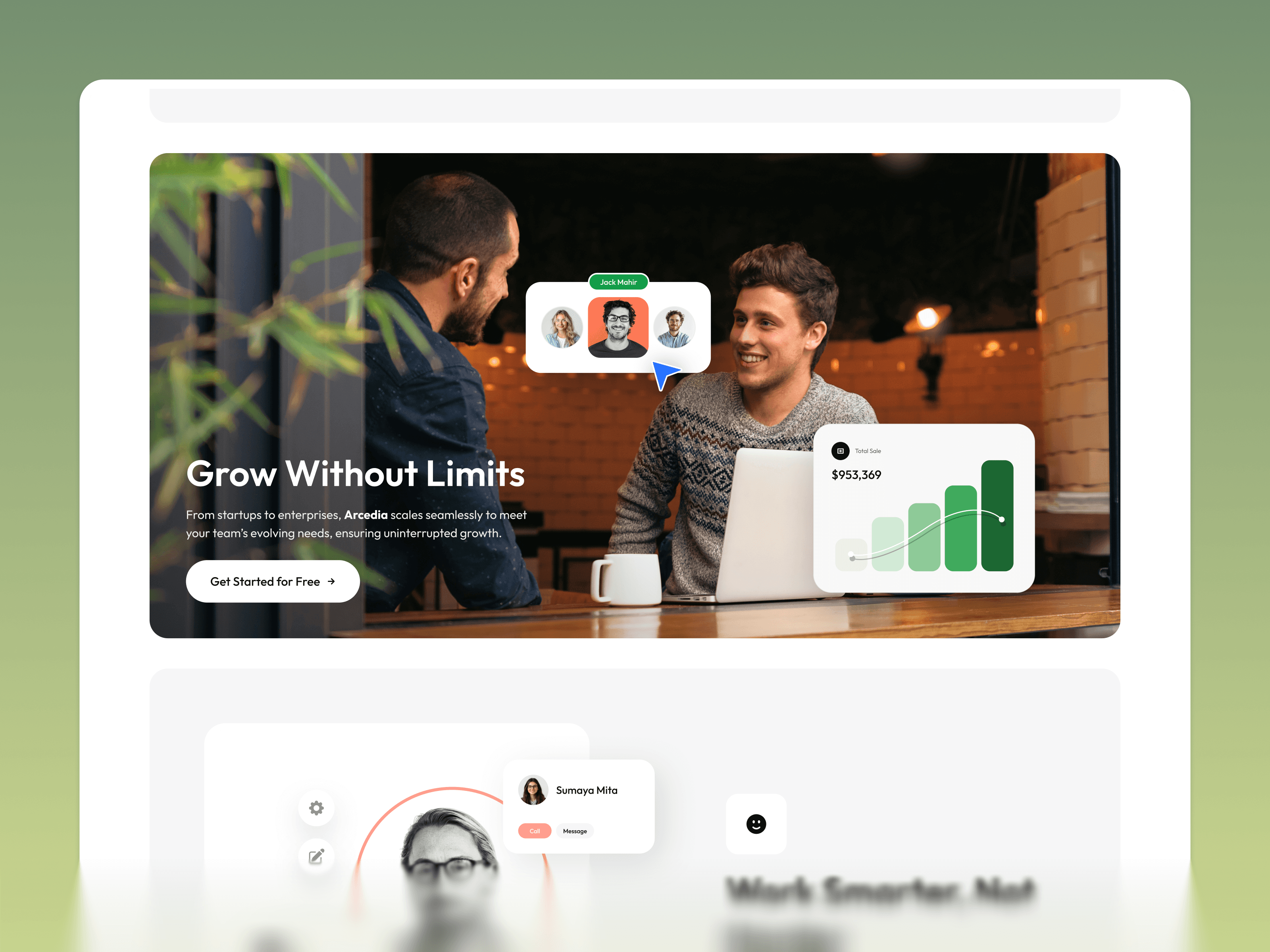 framer saas startup template