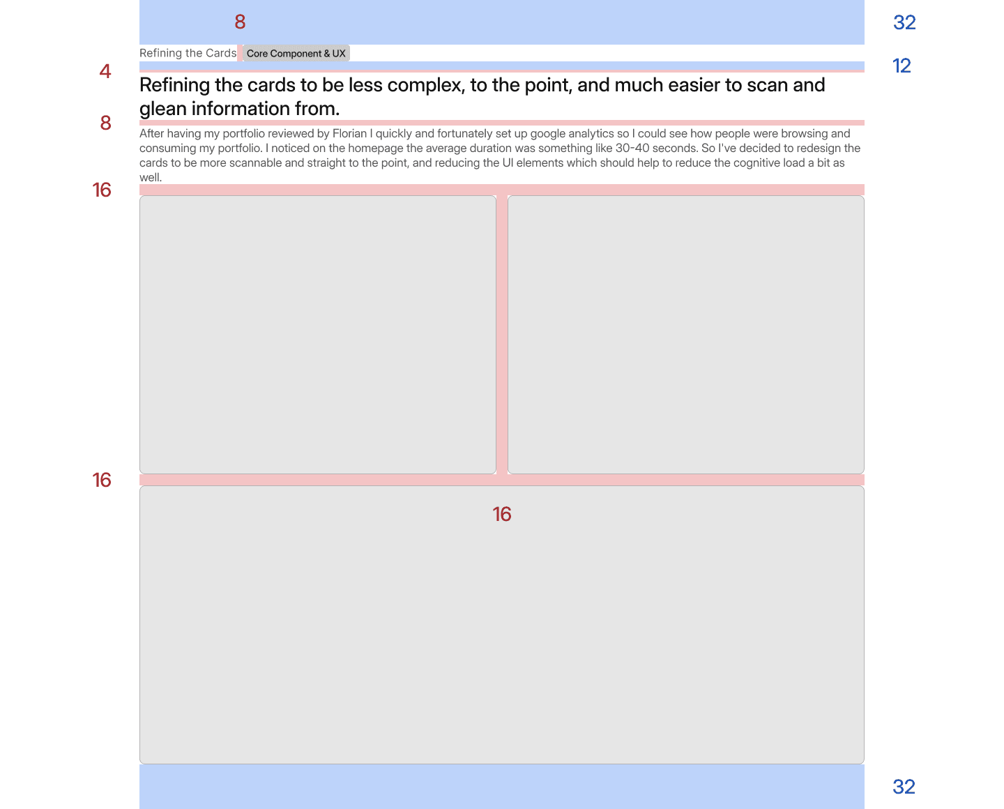 An early figma design of my new portfolio