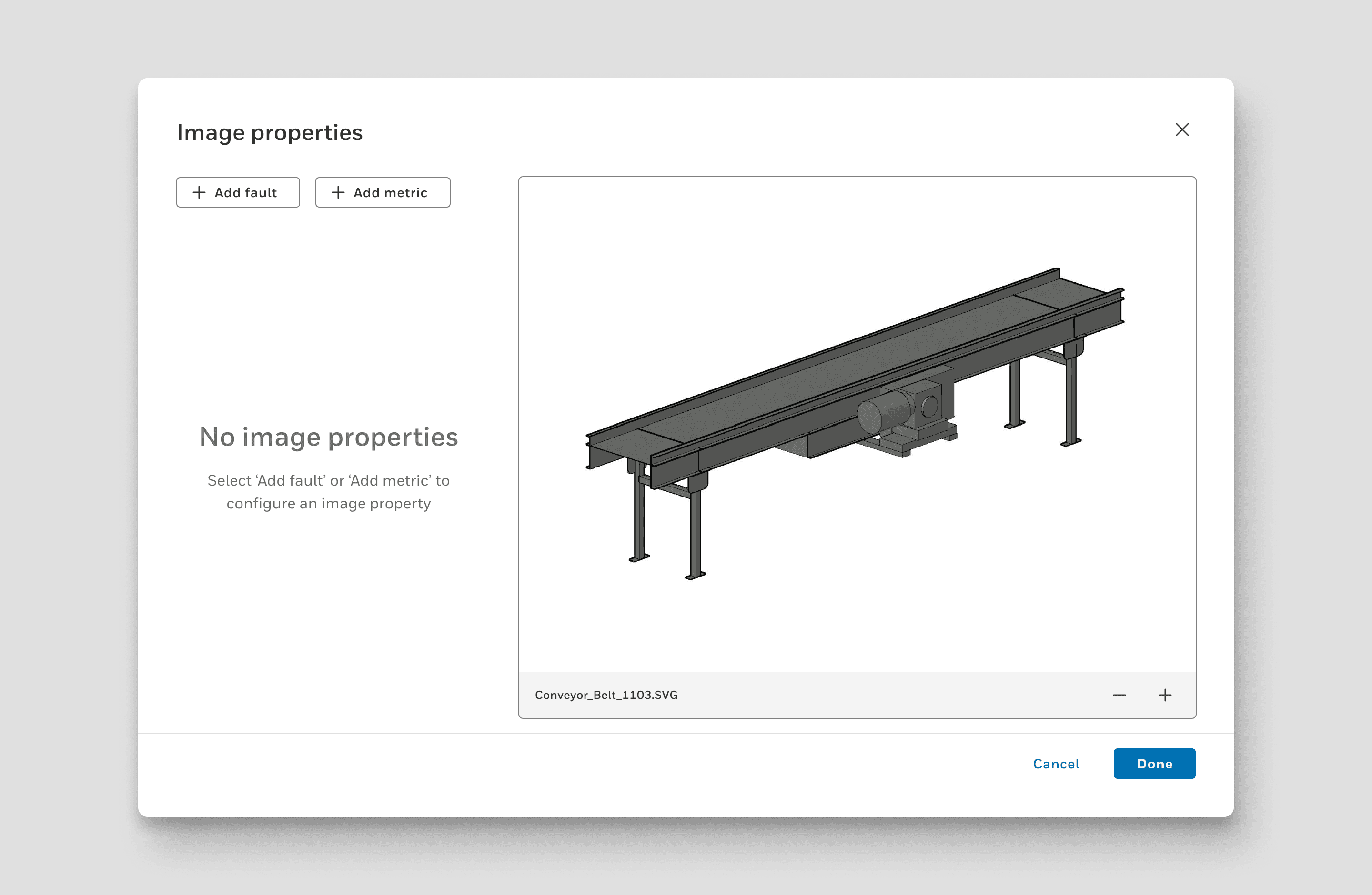 Mid-fidelity design of the image properties with no image properties