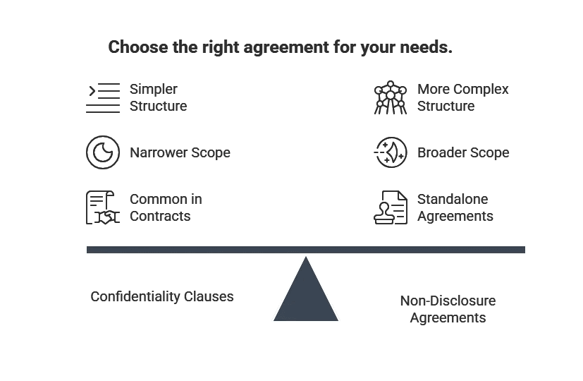 Key Differences Between Confidentiality Clauses and Non-Disclosure Agreements