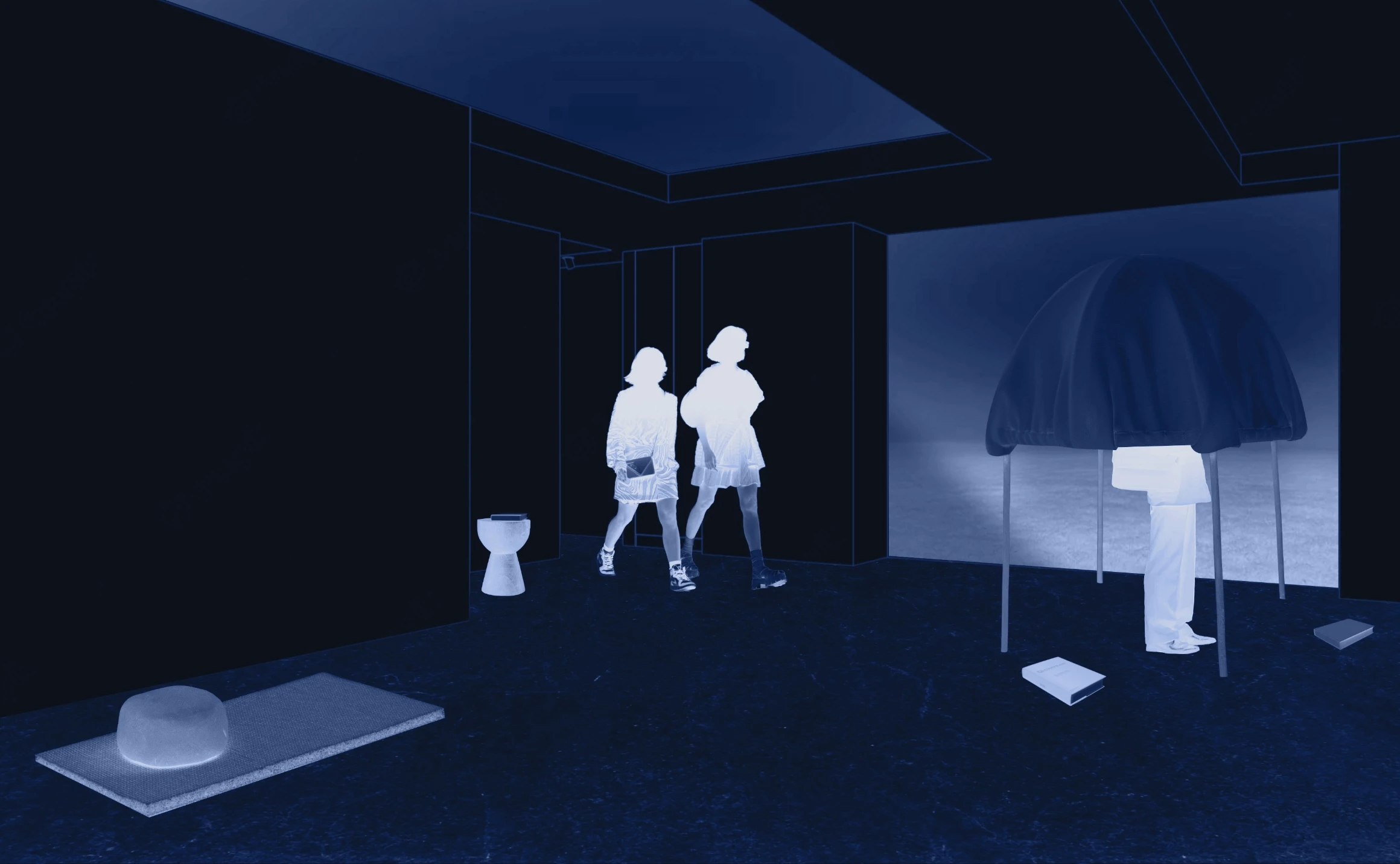 Client  Narbutas    Project  Future Office    Brief   How will the office look like in 10 years?   Problem   Computer screens are degrading our vision, prolonged sitting is weakening our hip muscules, constant work is degrading our wellbeing, office chatter is damaging our hearing and increasing stress. Small things add up. The future of work shouldn’t be an iteration on current solutions, it should be rethought    Solution Back to Nature: less screens, less noise, less chairs, less work, more outdoors and more movement. The Future Office is almost a sacred place where people come for belonging, collaboration, community. Where people do their best work and go home. A place that allows private, intimate and public types of communication, giving as much freedom as possible.   2023  Povilas Grigas + Vesta Rugilė Nausėdaitė + Boris Berlin