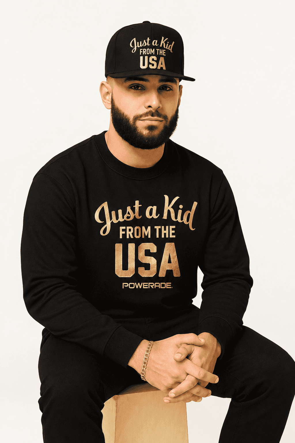 Campaign cap and sweatshirt