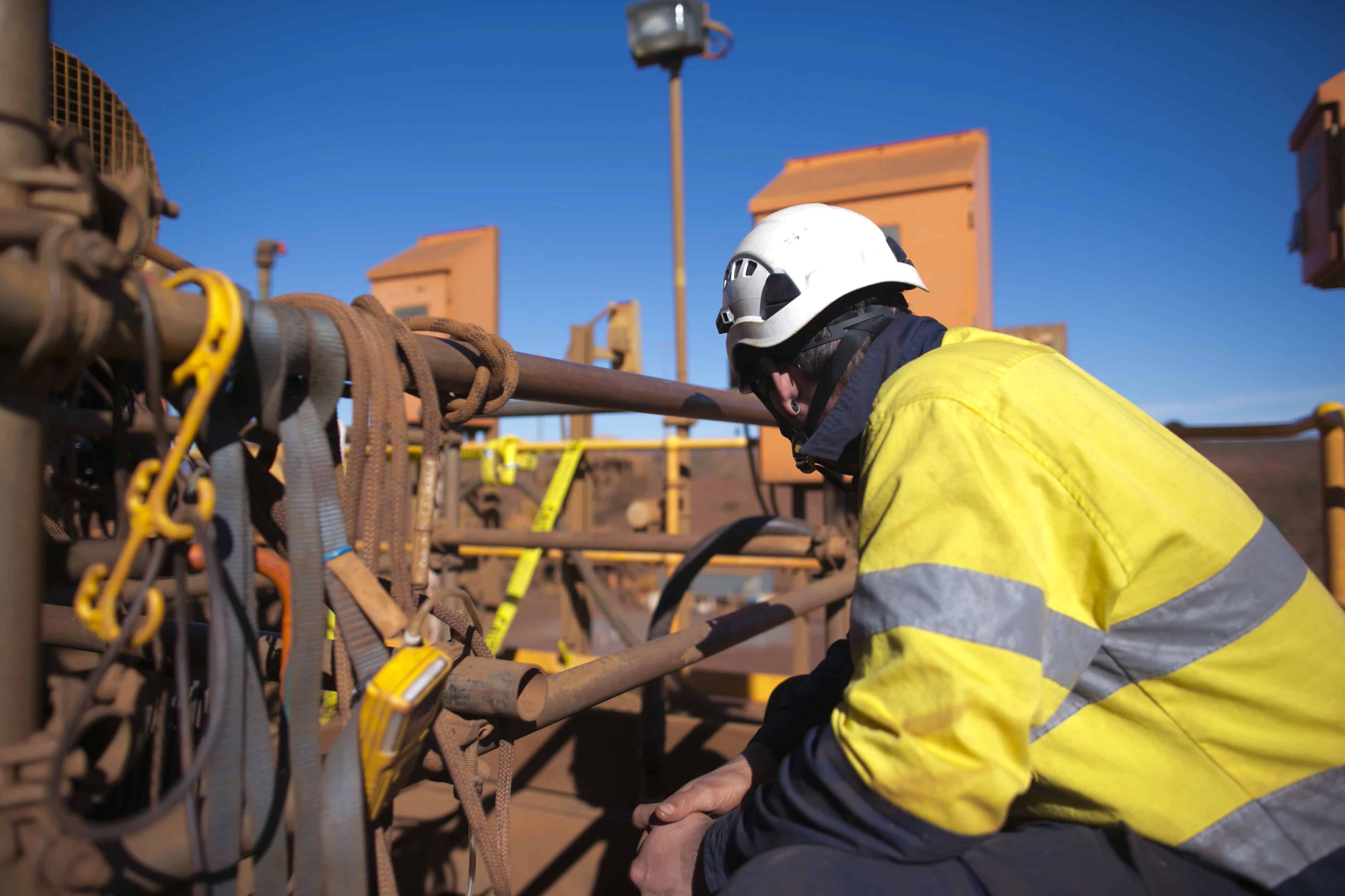 Mine worker at a remote mine site dealing with isolation and other psychosocial hazards