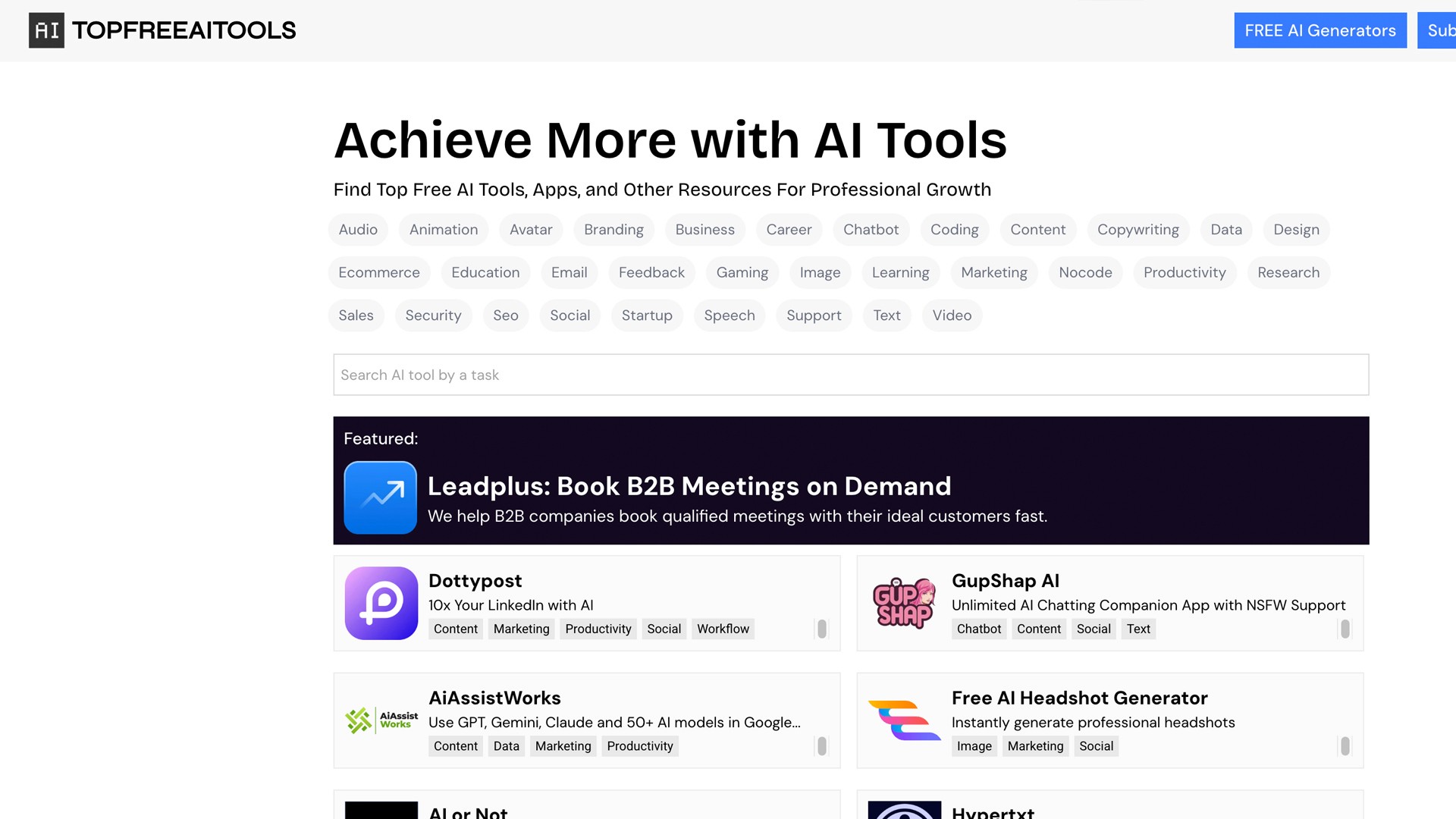 top free ai tools directory
