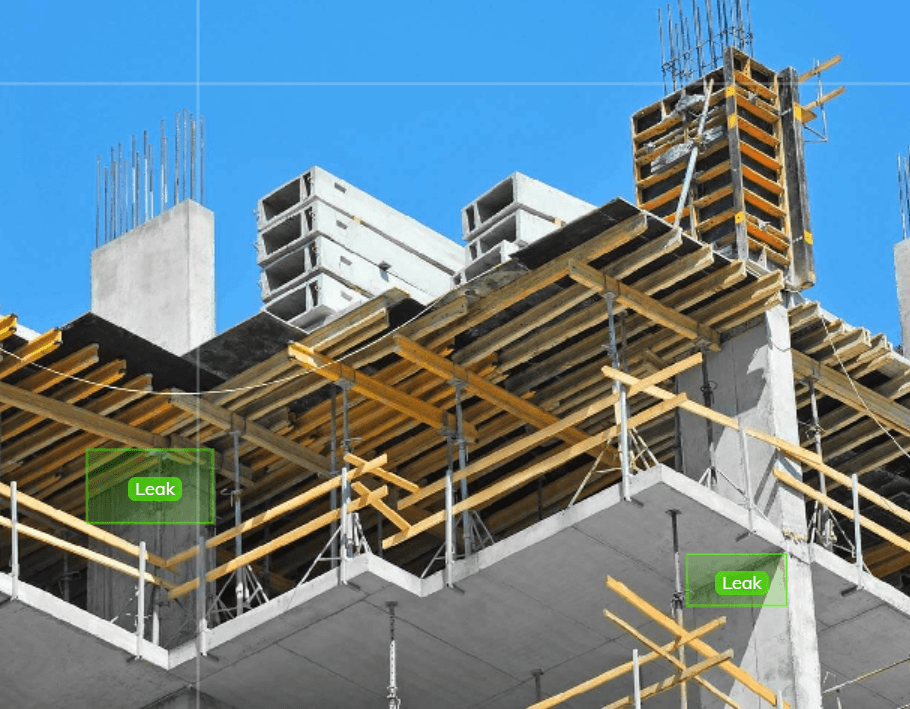 Leak detection using computer vision