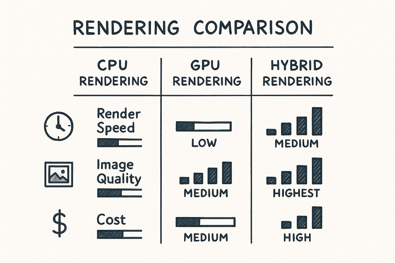Infographic about best 3d rendering software