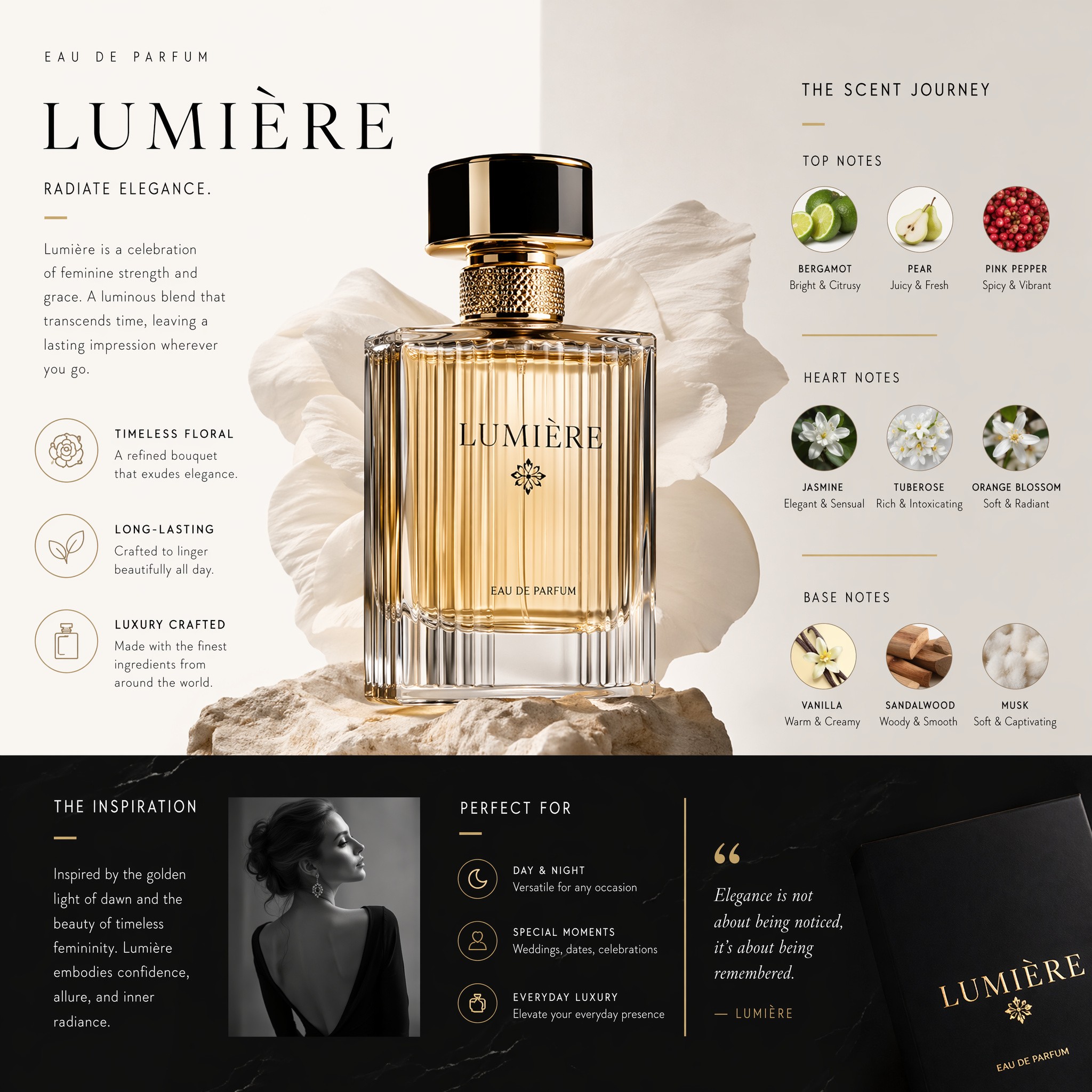 infographic of perfume product 