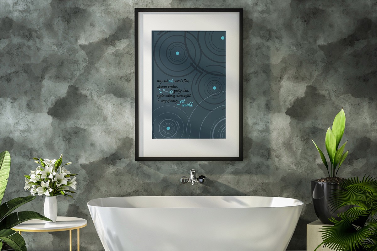 Ripple artwork for the bathroom