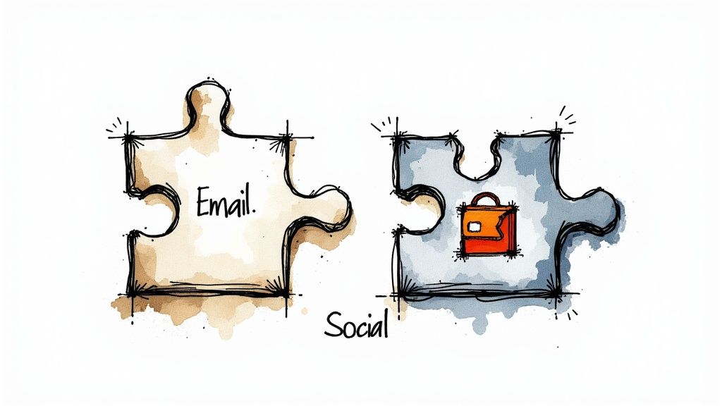 A person navigating a complex maze, representing the challenges and roadblocks in cross-channel marketing attribution.