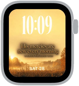 amber grace Apple Watch face preview 5 featuring autumn.