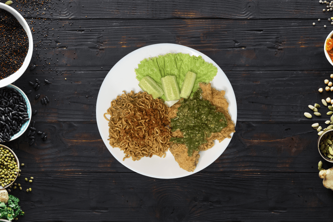 a vanilla ice cream with matcha cream served in a white plate